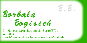 borbala bogisich business card